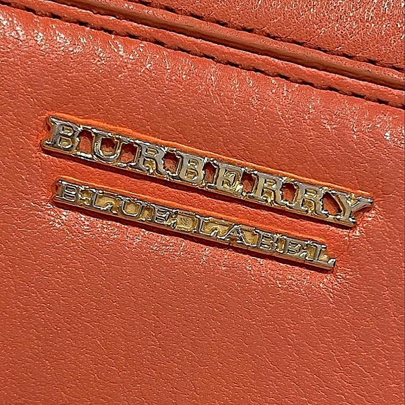 LOW START Burberry Blue Label Leather Wallet in Coral - Picture 3 of 16